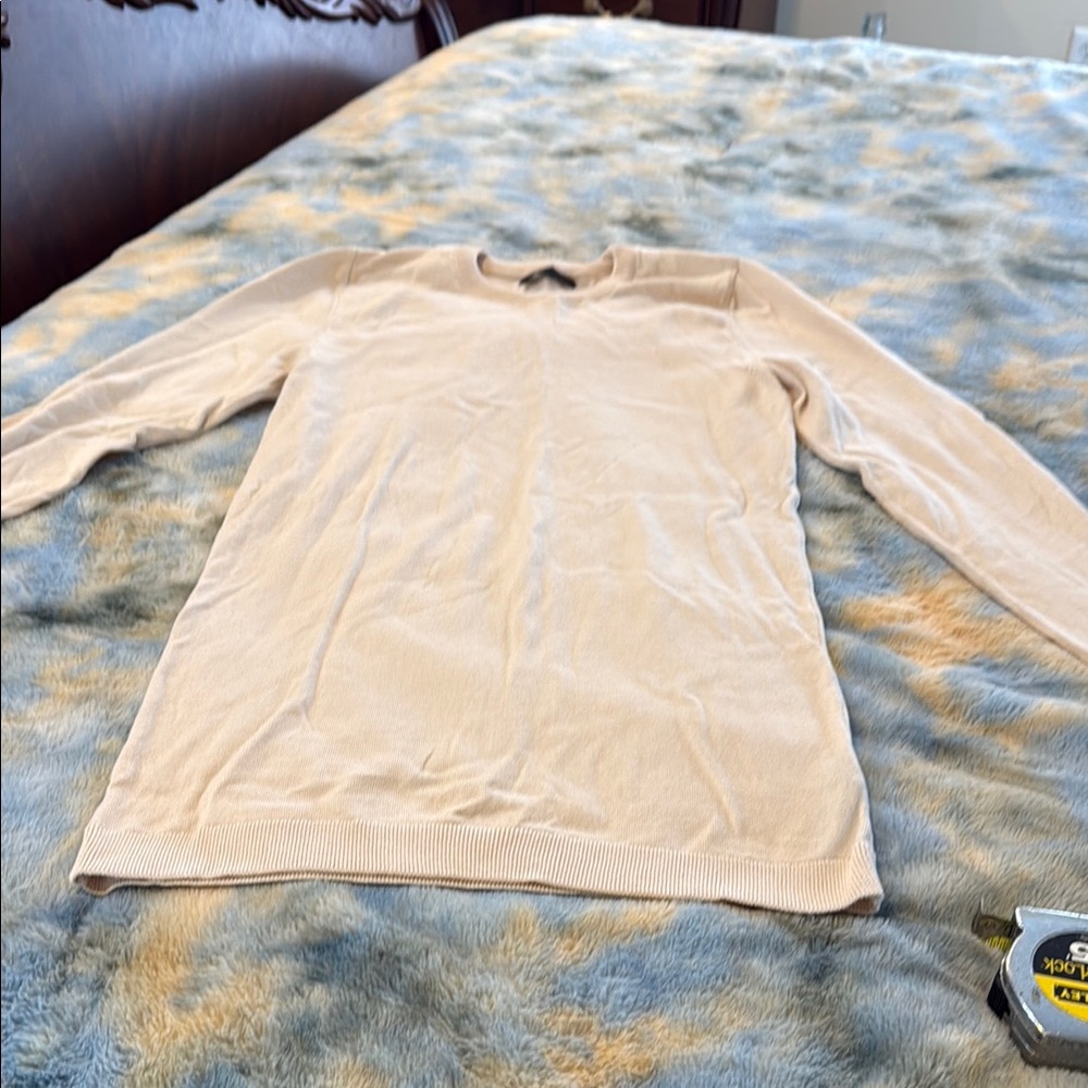 Chic Beige Long Sleeve Top